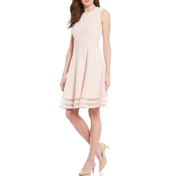 Calvin Klein Dresses Nwt Calvin Klein Blush Pink Fit And Flare